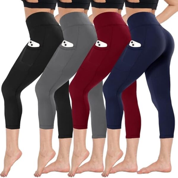 Limited time deal 23% off CAMPSNAIL 4 Pack Capri Leggings for Women