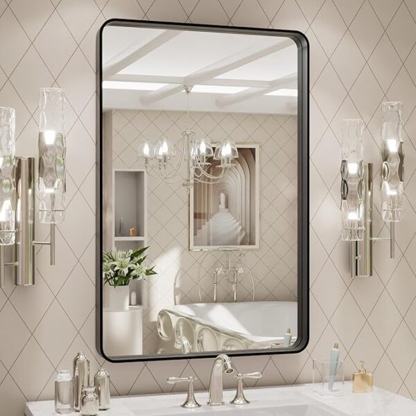 Limited time deal 50% off Bathroom Mirror for Wall