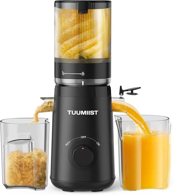 Limited time deal 28% off Juicer Machines, TUUMIIST Cold Press Juicer with 5.3" Extra Large Feed Chute