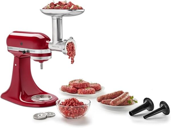 Limited time deal 25% off KitchenAid KSMMGA Metal Food Grinder Attachment, Silver