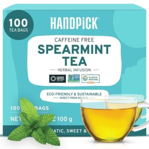 Limited time deals 10% off HANDPICK, Spearmint Tea Bags