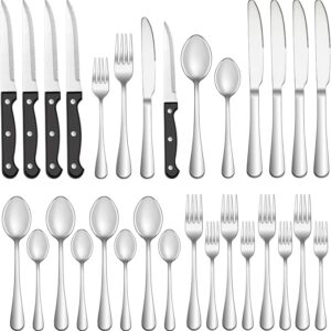 Limited time deals 10% off Stainless Steel Flatware Set,Mirror Polished Cutlery Utensil Set