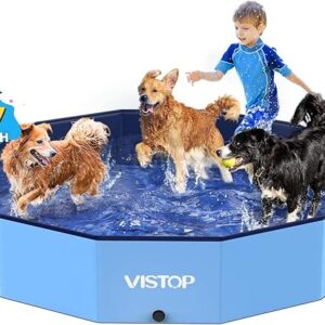 Limited time deals 26% off Hard Plastic Shell Portable Swimming Pool for Dogs Cats and Kids