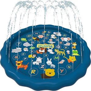 Limited time deals 50% off SplashEZ 3-in-1 Splash Pad, Sprinkler for Kids & Baby Pool for Learning