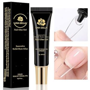 Limited time deal 20% off  UNA GELLA Soft Gel Nail Tips Glue