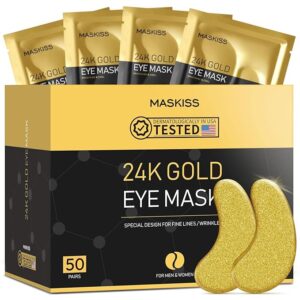 Limited time deal 39% off 24k Gold Under Eye Patches (50 Pairs), eye mask