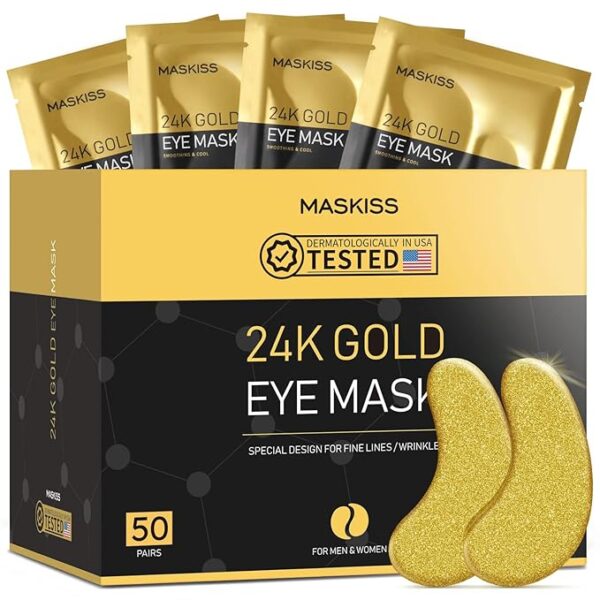 Limited time deal 39% off 24k Gold Under Eye Patches (50 Pairs), eye mask
