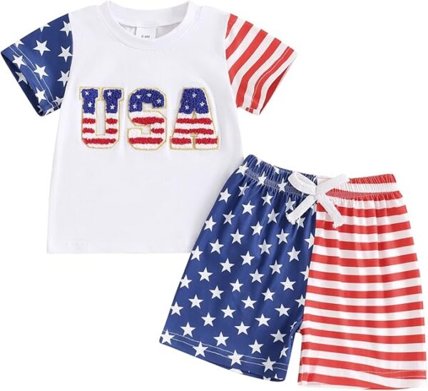 Limited time deal 54% off T-Shirts Tops and Elastic Waist Shorts Clothes Sets