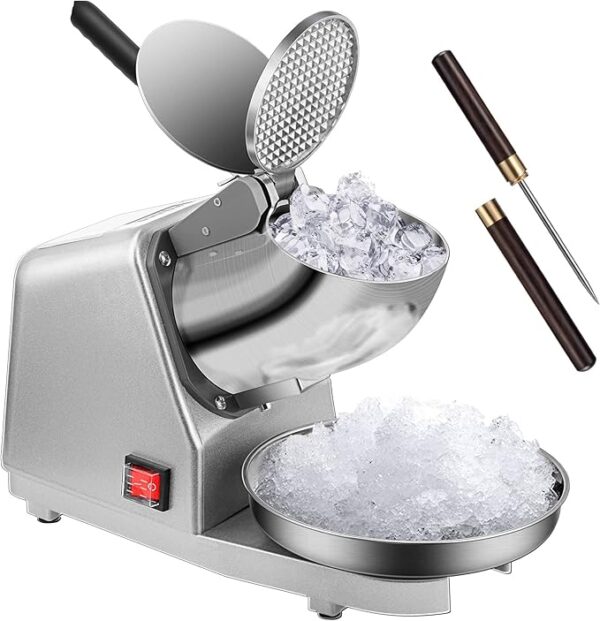 Limited time deals 15% off Electric Ice Crusher Shaver Dual Blades Snow Cone Maker Machine