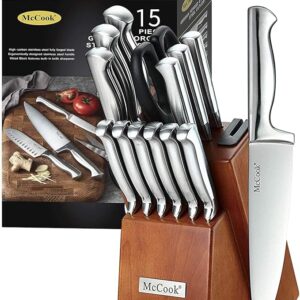 Limited time deals 58% off German Stainless Steel Kitchen Knife Block Sets