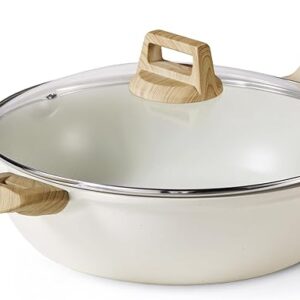 Limited time deal 48% off CAROTE 12.5Inch Nonstick Deep Frying Pan with Lid