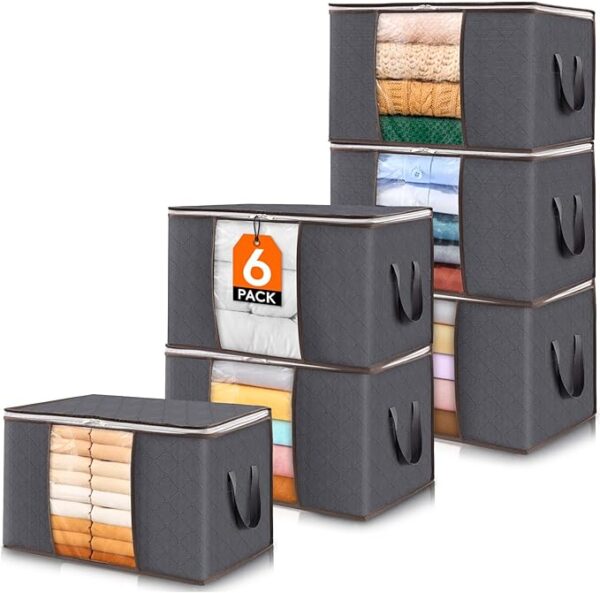 Limited time deal 45% off Lifewit 6 Pack Clothes Storage Bins with Lids