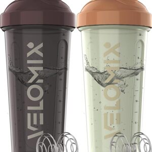 limited time deal 50% off VELOMIX -2 Pack- 28 oz Protein Shaker Bottles